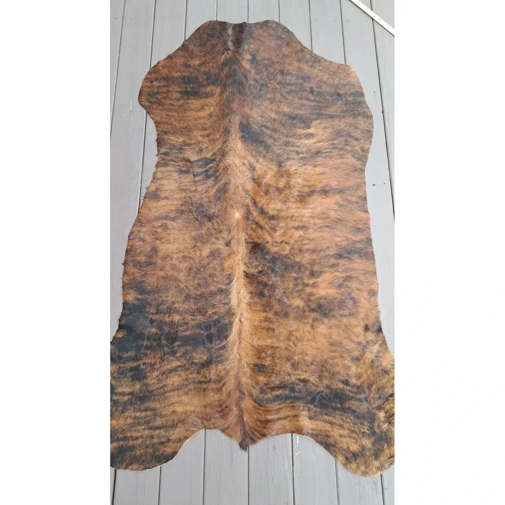 Genuine Brazilian Dark Brindle Cowhide Rug